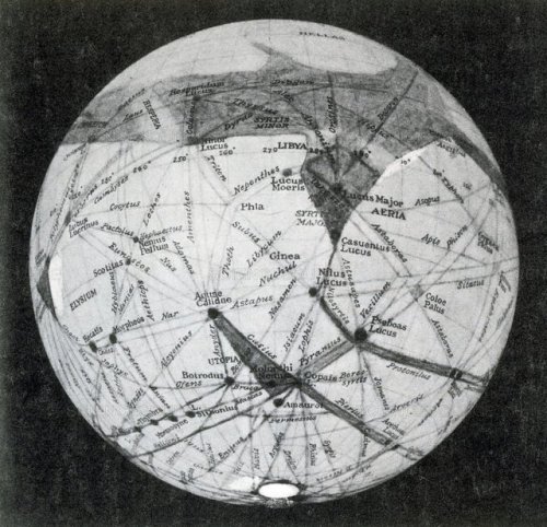 lucienballard: Maps of the mars canals, according to observations by astronomer Percival Lowell.