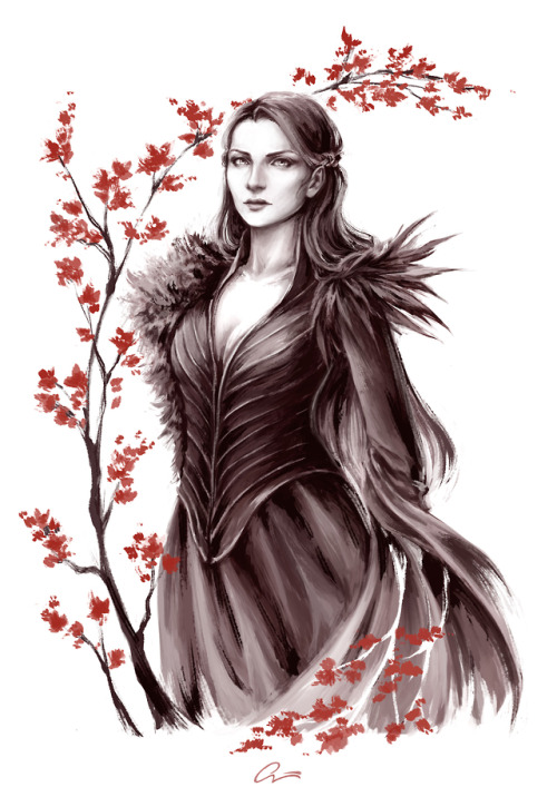onyrica: Queen in the North [ Sansa, GoT ] I told myself that I was going to make simpler pieces thi