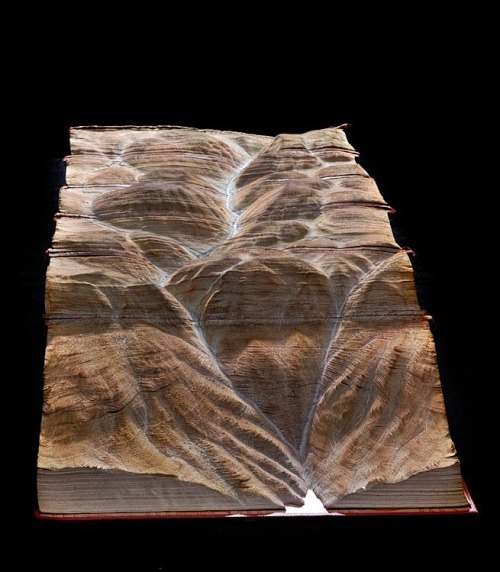 crossconnectmag: The Mountain and Caves  from Old Books by Guy Laramée “The erosio