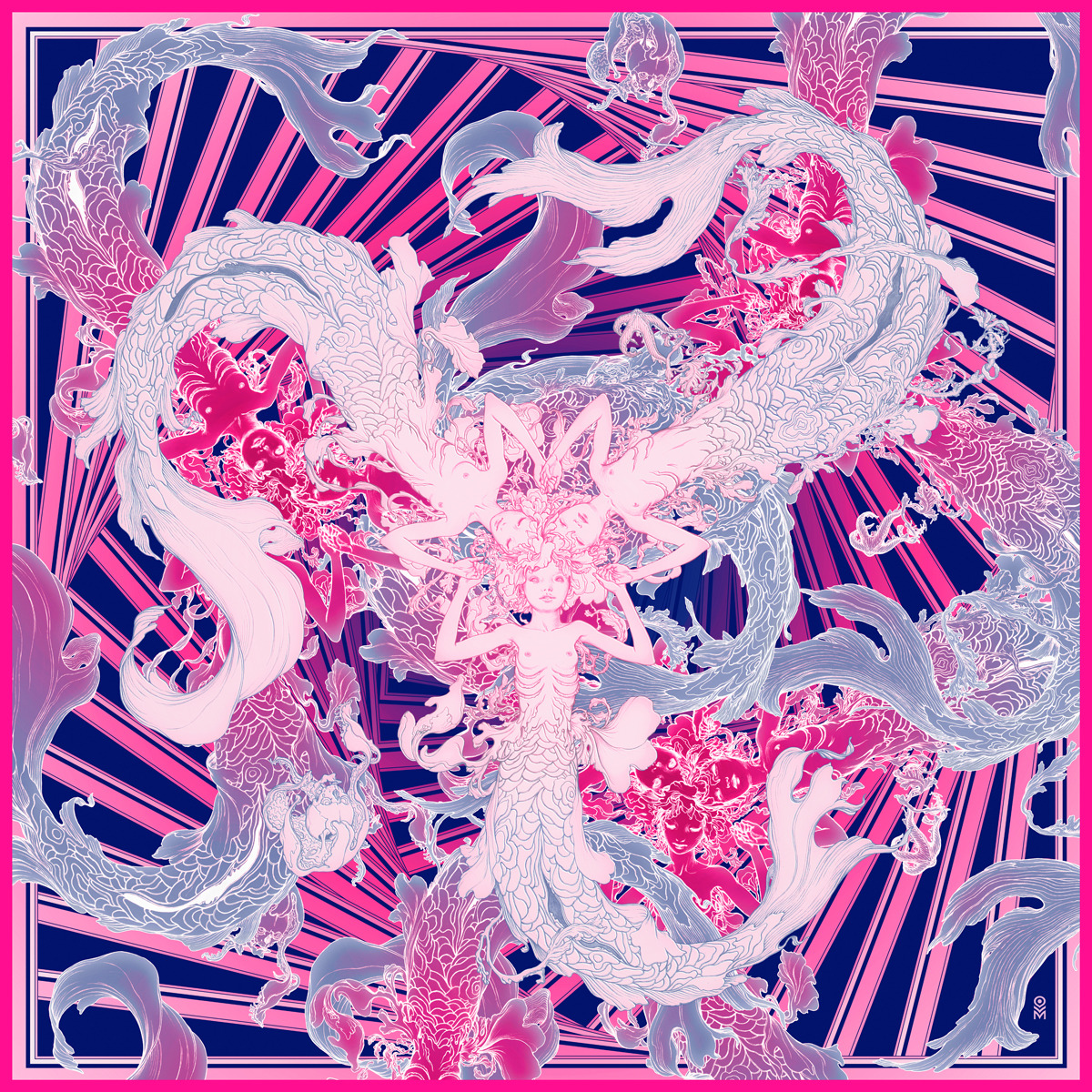 jamesjeanart:  Sirens. Graphite &amp; Digital, 36 x 36&quot;, 2011. 