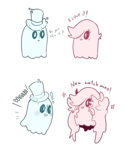 leaf-submas:  Napstablook and Happstablook. 