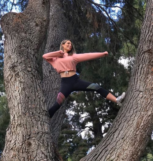 Yes, I do all of my own stunts!! Do you remember climbing trees when you were a kid? I got so excited when I saw this tr