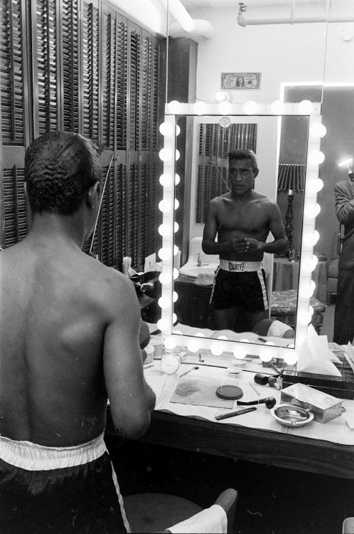 milkandheavysugar:
“ Sammy Davis Jr. backstage at the Majestic Theatre in New York City before the opening of his Broadway show “Golden Boy" (1964)
”