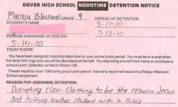  The Funniest Detention Slips You’ve ever
