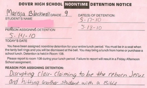 Porn Pics  The Funniest Detention Slips You’ve ever