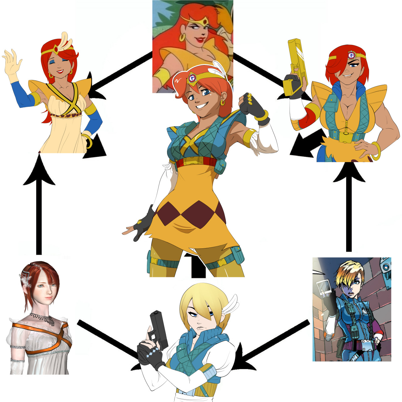 epictones: Commissioned character fusion between Princess Elise, Madonna Garnet and