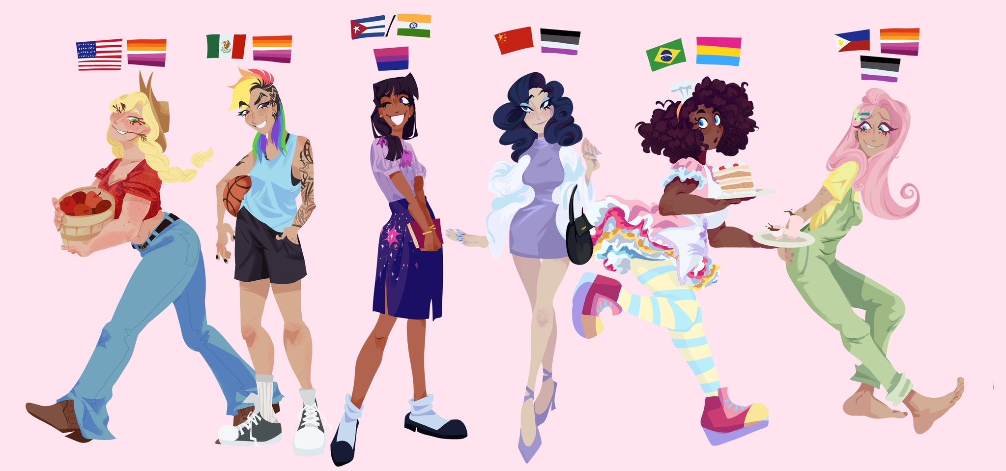 vivianaruyz:pony gijinkas i did back in march 2021… i still like em