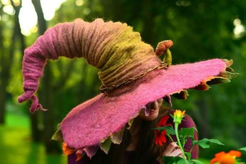 systlin: thebibliosphere: narpas: sogeeky: sosuperawesome: Felt Witch Hats Felt Wicked Art on Etsy S