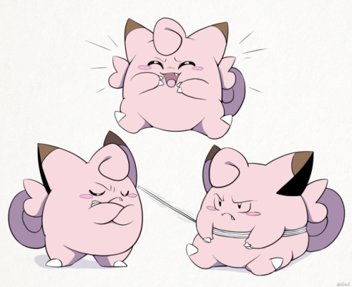 yellowdraws:Apparently Clefairy was originally going to be the official Pokemon mascot. That means t