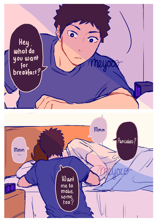 cousaten:  Sick and brooding Oikawa + husband material Iwa-chan is my JAM 