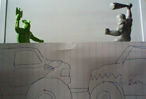 HOGAN AND GIANT MONSTER SUMO...drawing