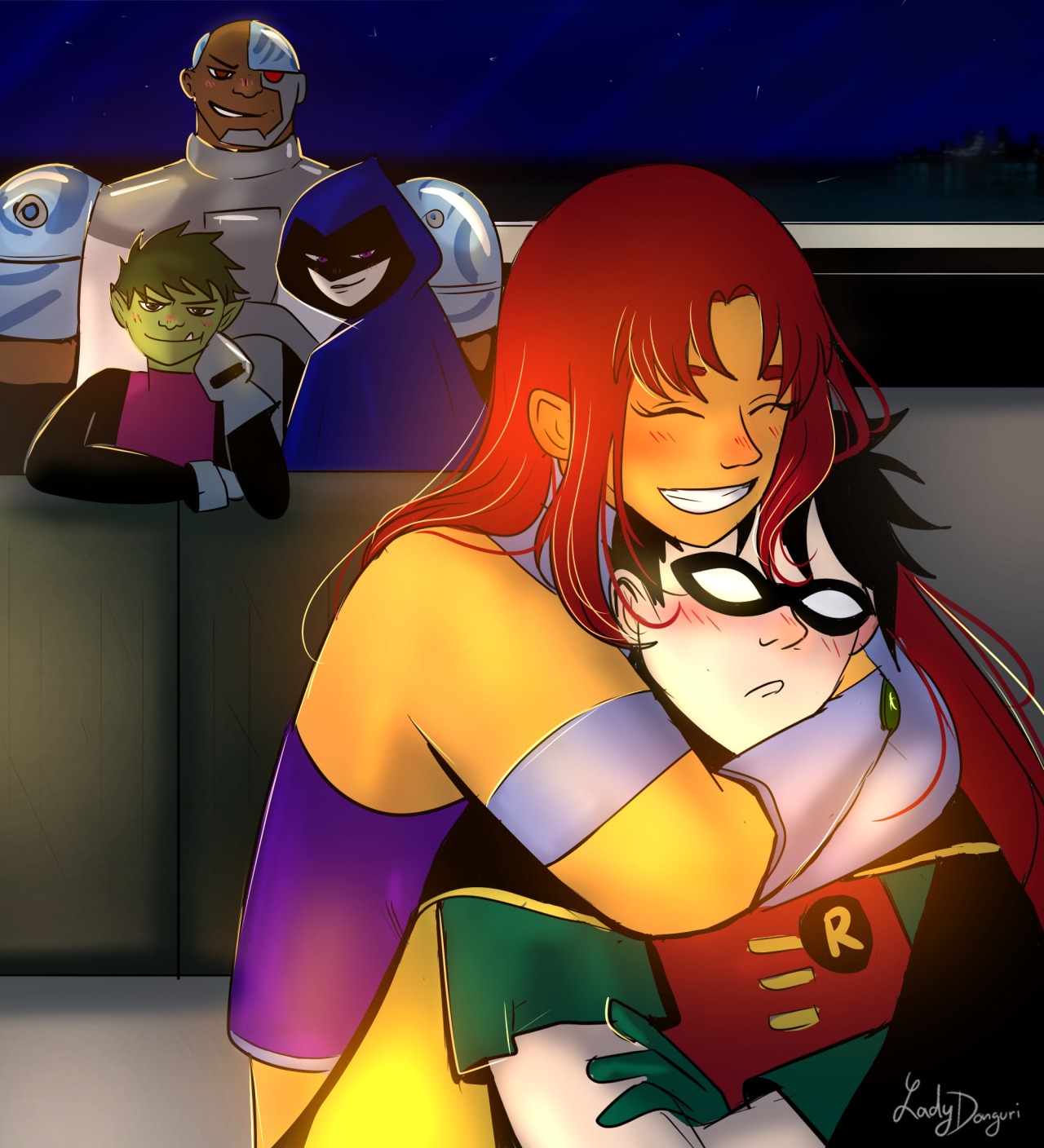 Starfire robin and Dying Love