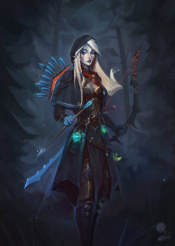 art-of-cg-girls:  Drow Ranger by Igor Artyomenko