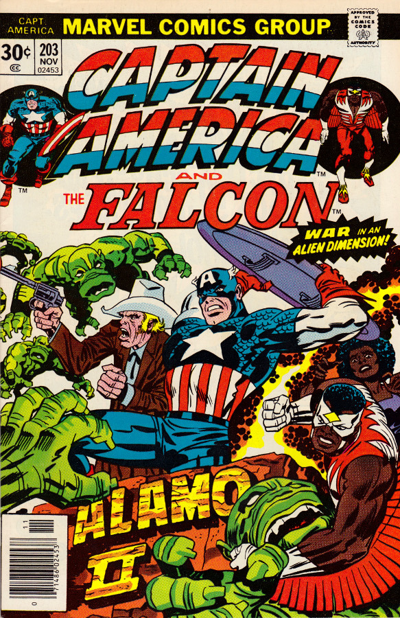 Captain America No. 203 (Marvel Comics, 1976). Cover art by Jack Kirby.From Oxfam