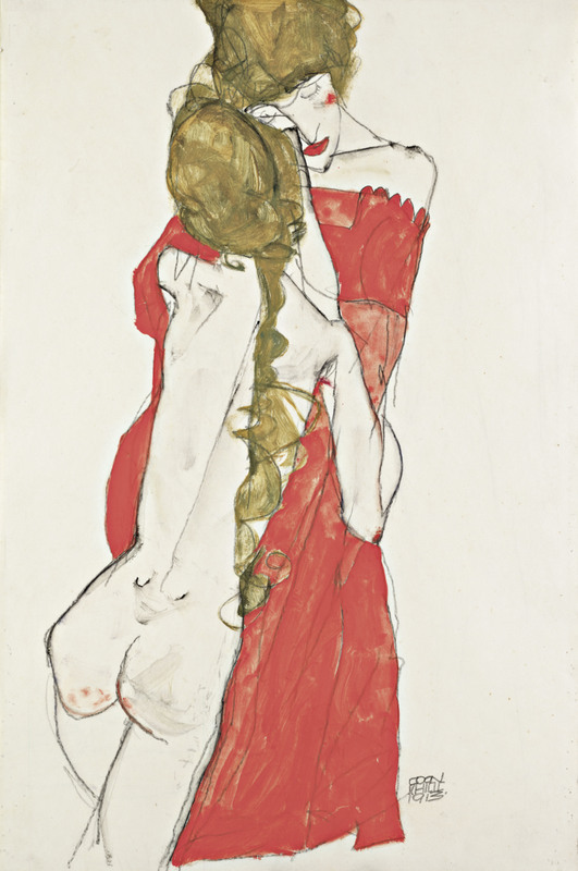 un-expected-art:  Egon Shiele - Mother and Daugther - 1913 