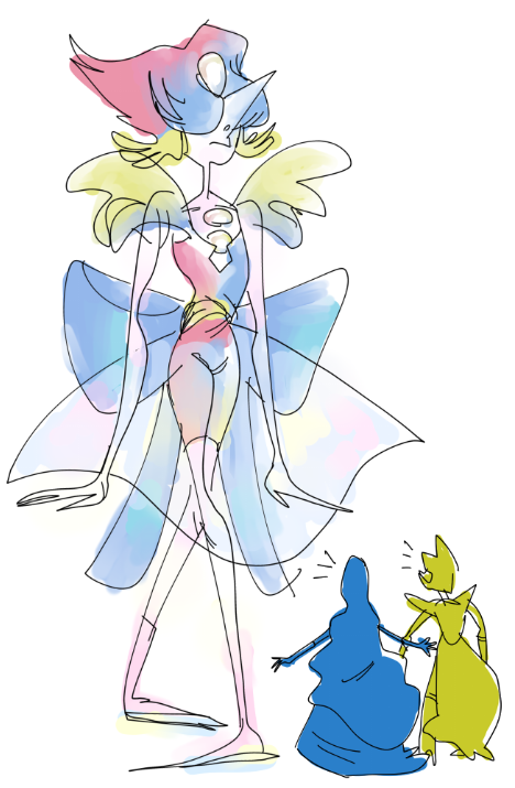 crunchcaptain:  All of the fuckignn pearls fuse and become Big Pearl. thats my Stevenbomb fanart 