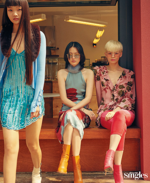 stylekorea:Youn Bomi, Lee Hye Seung & Soo Ya for Singles Magazine August 2021. Photographed by Z