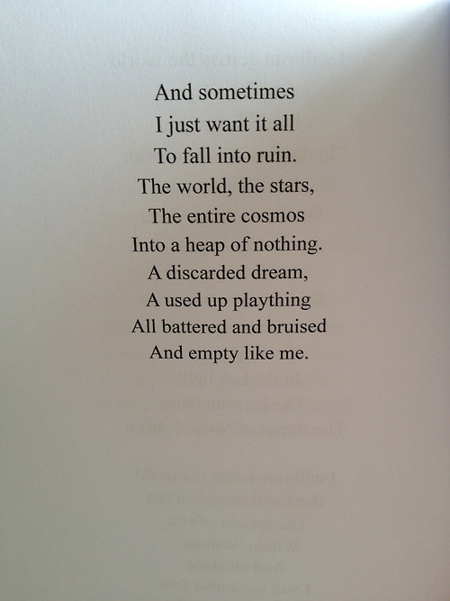 story-dj:  Could You Ever Live Without? - Top Rated Poetry.“Take it from a non-poetry
