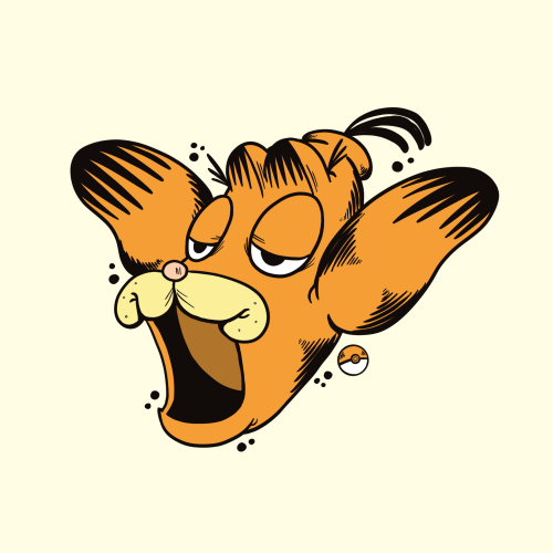 garfemon:070 - WEEPINGARF - Armed with razor-sharp WIT, it uses its TOXIC PERSONALITY to destroy the