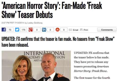 dirtylittledamsel:  pepperforpresident:  FX confirms that the ‘Fallen Angel’ promo is fan made.   