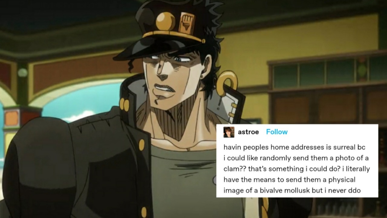 Jojo's Bizarre Adventure shatposts — Jotaro might not be very expressive  but Star