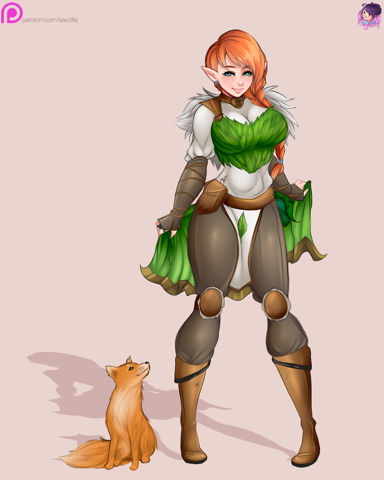 Update !Patreon comission for Man, his OC/Toon named Ashera and her little fox companion