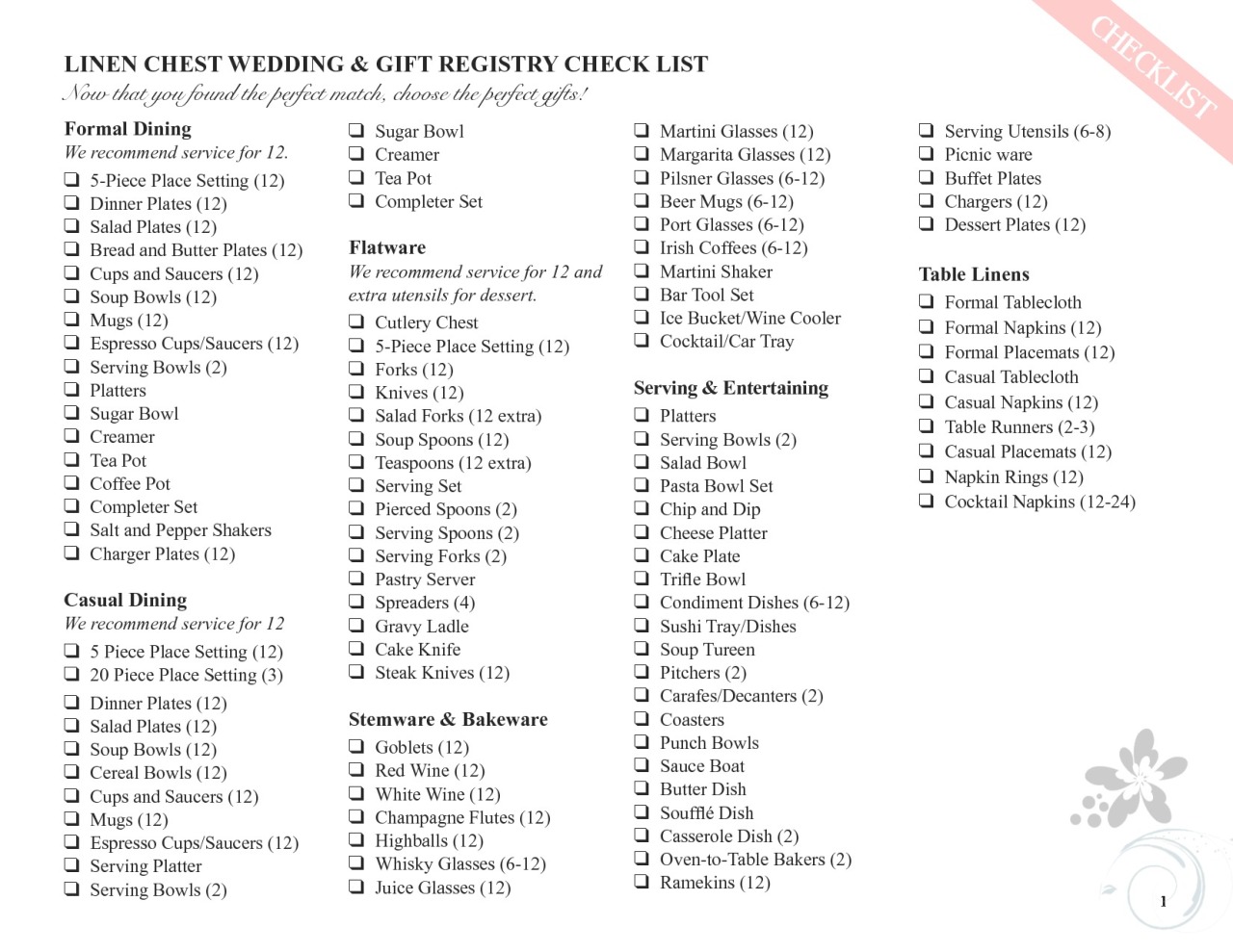 wedding registry checklist pdf wedding registry checklist pdf