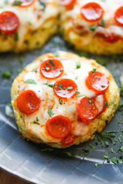 yumi-food:  Mini Cauliflower Pizzas | Damn Delicious