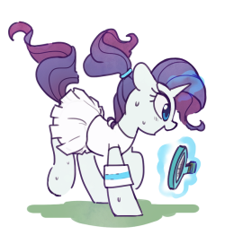 dawnf1re:Rarity getting a workout in :) patreon request