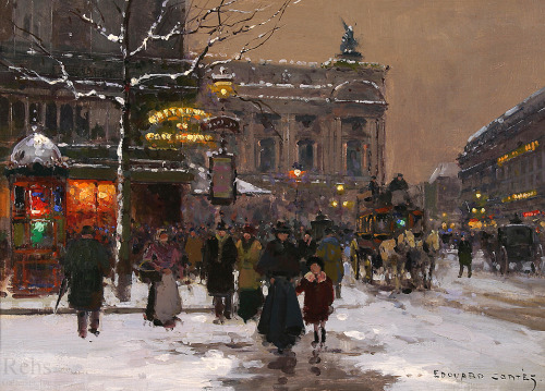 edouard-cortes: Caf de la Paix, Paris, Edouard Cortes