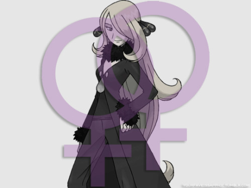 Cynthia (from Pokemon) is sapphic