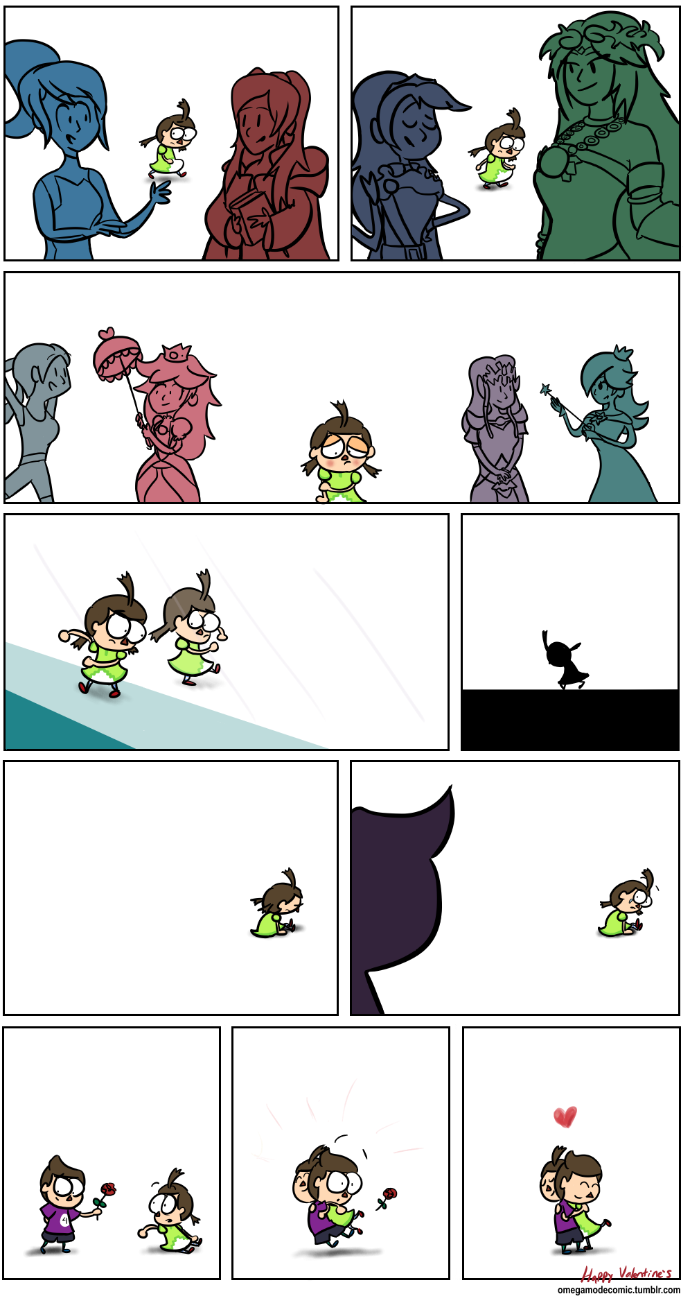 omegamodecomic:  Just the Way You Are Happy Valentine’s Day! There’s no love