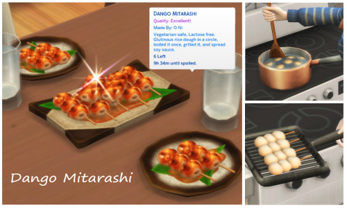 February 2022 Recipe_Dango Mitarashi ※ Need Recipe Pack Mod Latest Version (22.02.05 version)※ [Reci