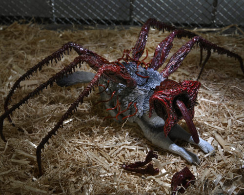 bogleech:  shrugsorhugs:  brokehorrorfan:  NECA has unveiled The Thing’s Dog Creature ultimate action figure. Due out in September, the 7” scale toy is available to pre-order for ๋.99. With more than 25 interchangeable pieces, it can transform from