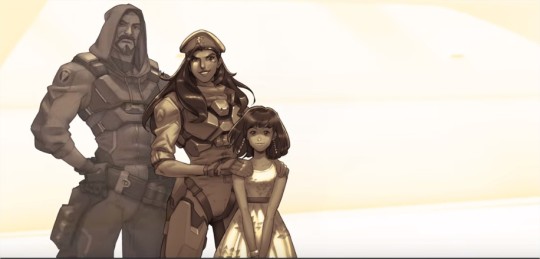Reaper and Ana are Pharah´s parents.