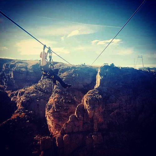 Just another “Gorge"ous day at work! Monthly inspections on zipline is always a rush! : @