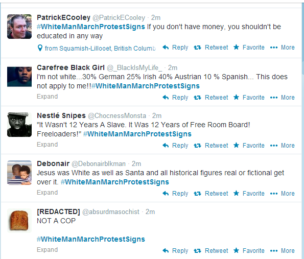 resurrection-rite:  #WhiteManMarchProtestSigns is giving me life 