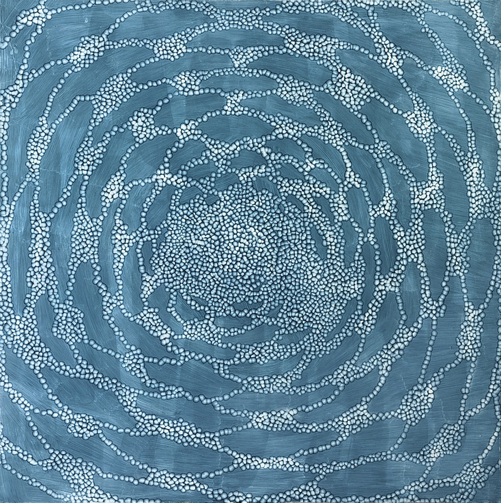 thunderstruck9:  Ross Bleckner (American, b. 1949), Blue Net, 2000. Oil on canvas,