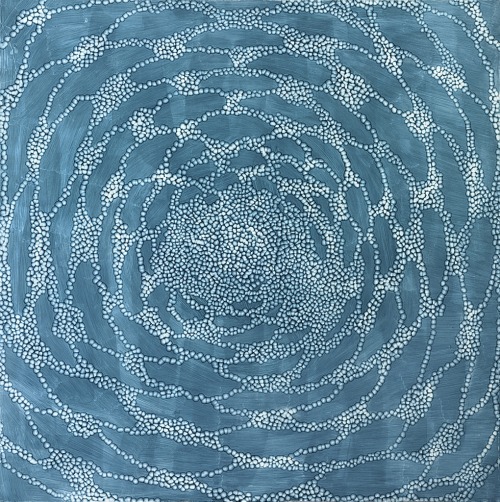thunderstruck9:  Ross Bleckner (American, b. 1949), Blue Net, 2000. Oil on canvas, 60 x 60 in.
