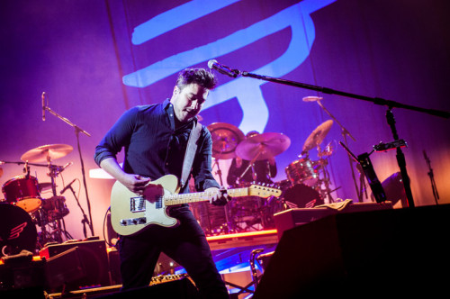 Marcus Mumford of Mumford &amp; Sons performs at the Scandanavium in Gothenburg, Sweden on 9 May