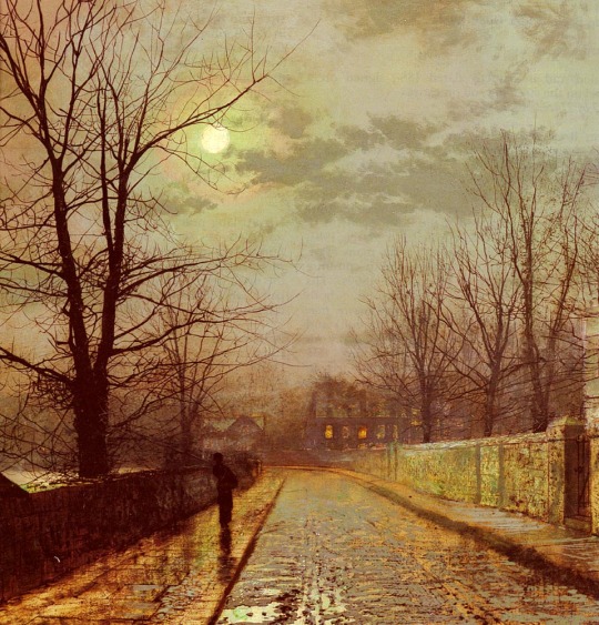 Lane In Cheshire, 1883, John Atkinson Grimshaw Medium: oil,canvas ...