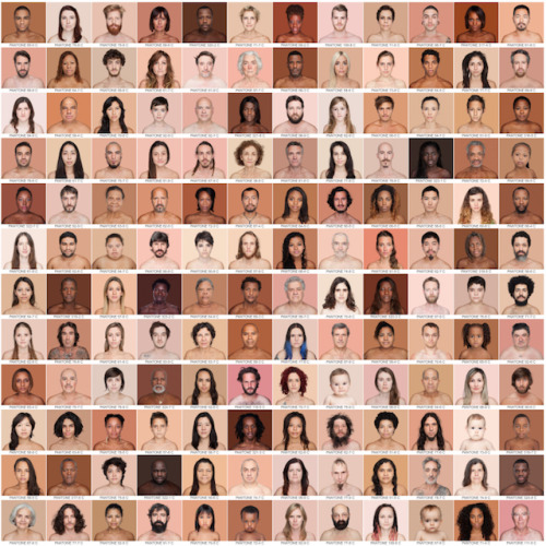 melodyhansen:  (via Photographer Angelica Dass Matches Skin Tones With Pantone Colors | iGNANT.de)    I’m a mix between 51-5C and 51-6C