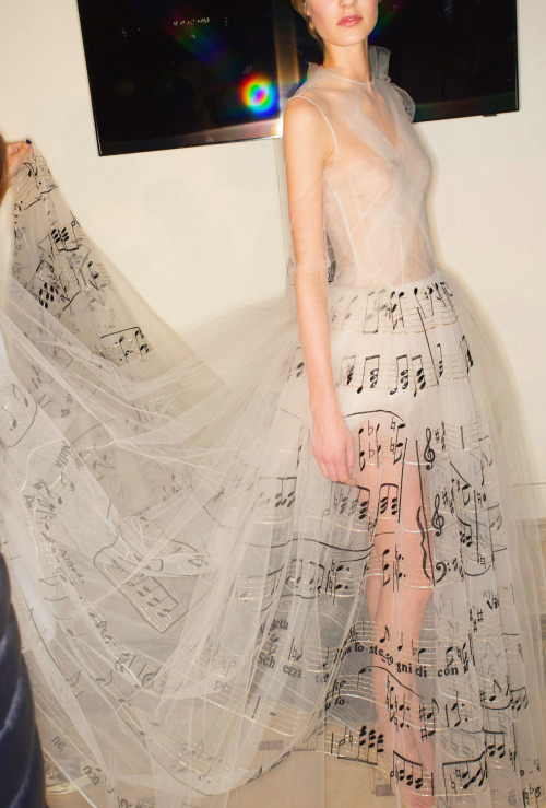 Backstage at Valentino Spring 2014 Haute Couture