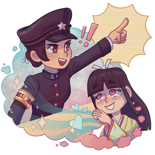 zoejayw: I went ahead and designed a B-side for my susato and haori charm, since the other DGS charm