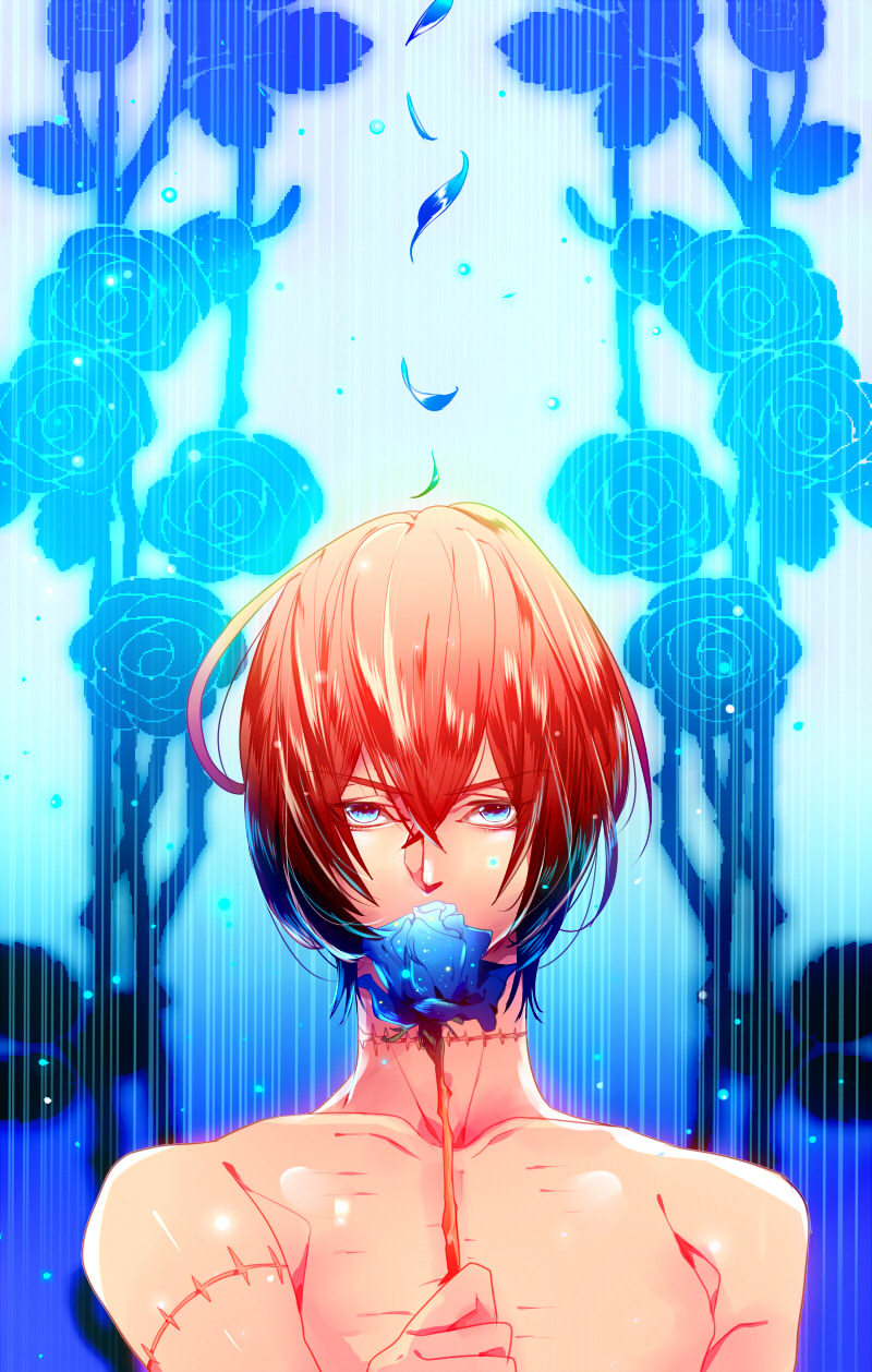 redheadedbishies:  Blue rose by:  ☆みつき☆  