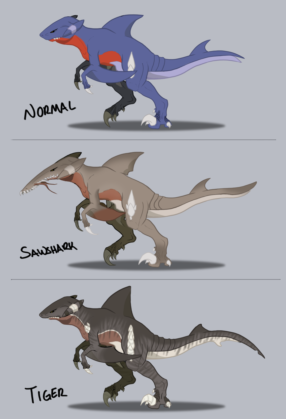 groldergoat:  Gabites based off my favorite shark species. 