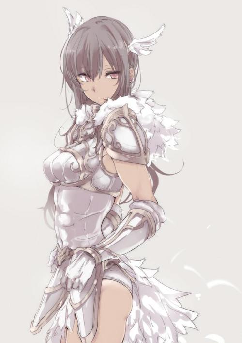 kyonkkun:  Twitter / @touma_kisa:   白騎士。  ※Permission was granted by the artist to upload their works. 