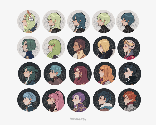doromaya:profile portraits of some fe3h characters I made a while ago ♥
