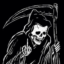 death-collective: Another sneak peak. CREEPIN’ TEE - COMING SOON. #death #deathcollective #grimreaper