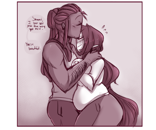 queenchikkbug:  Sammi sometimes has doubts with her weight but Mason reassures her she’s just perfect :>